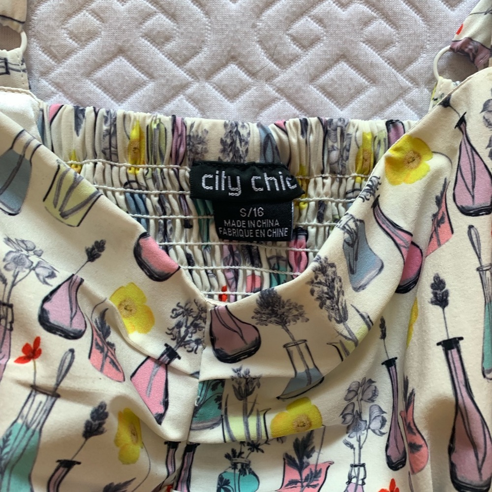 Patterned a line sundress size 16 from City Chic